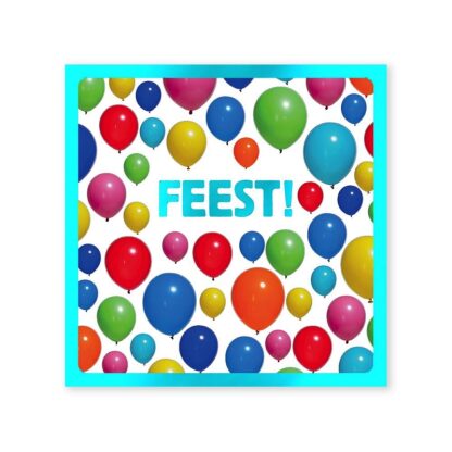 Uitnodigingskaarten Feest met Ballonnen 5 stuks