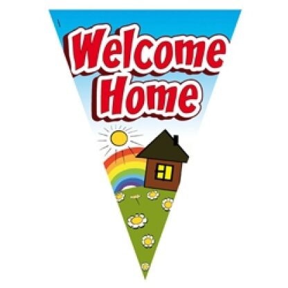 Welcome Home vlaggenlijn 6 meter
