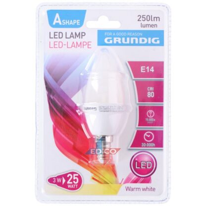 Grundig LED lamp C37 3W E14 250lm