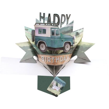 Happy Birthday Land Rover - 3D Pop-up Wenskaart