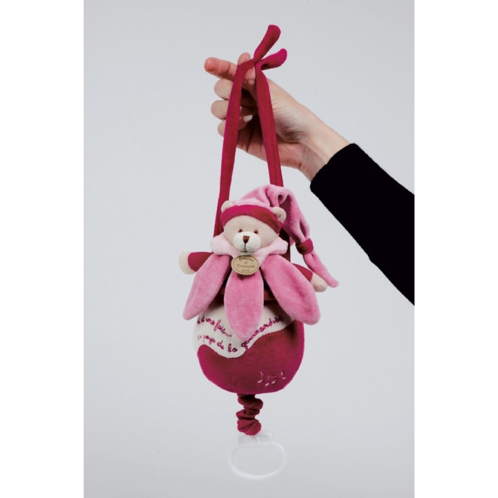 milieu met tijd inflatie Muziekdoos beer knuffel roze 24 cm Doudou et Compagnie - SumioShop