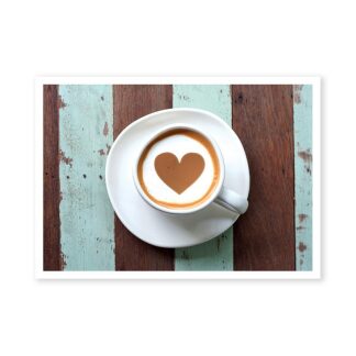 Ansichtkaart Cappuccino hart