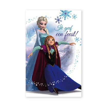 Uitnodigingskaarten Frozen Anna en Elsa