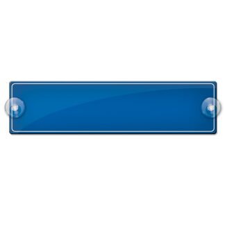 Blanco straatnaambord blauw met cijfer en letter stickers