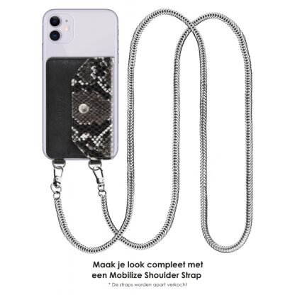 My Style Crossbody Stick-On Phone Pocket with RFID Black Snake
