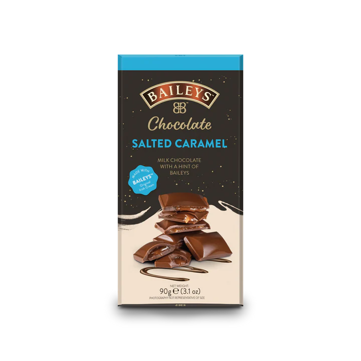 Chocolade reep melk gezouten karamel met Baileys 90 g