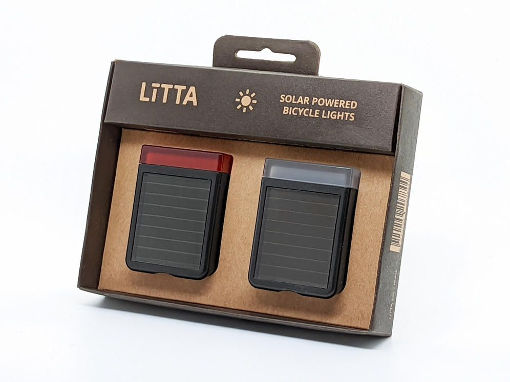 LITTA 2.0 Duurzame Fietsverlichting op Zonne-energie (Zwart)