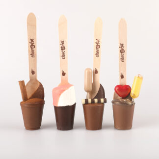 Favo four Chocolade lepels / Choco Spoons - 4 stuks